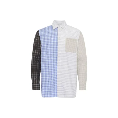 JW Anderson Мужские Синие Рубашки