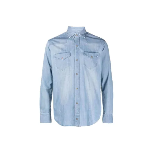 Eleventy FIRSTCLASS Made IN Italy Рубашка Мужская Синяя