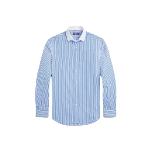 Polo Ralph Lauren Бенгальские Полосатые Рубашка из Поплина Мужская Синяя