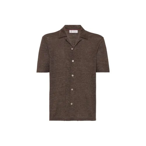 BRUNELLO CUCINELLI Рубашка Мужская Пшенично-Коричневая
