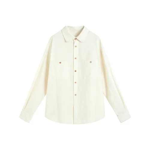 SAME FLOW Экрю Мужские Рубашки