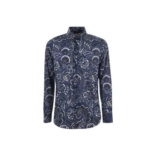 ETRO Мужские Синие Рубашки