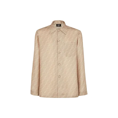 Fendi Бежевые Мужские Рубашки