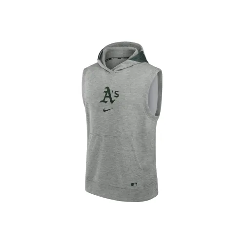 Nike MLB Коллаборация Oakland Athletics Аутентичная Коллекция Early Work Толстовка Мужская Серого цвета