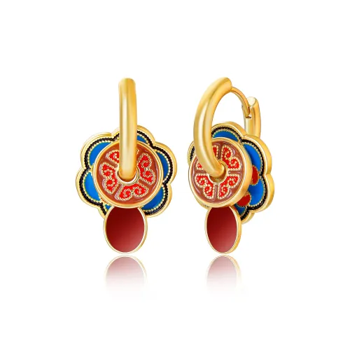 Серьги XIUJUEYINYUAN DL из медного сплава женские