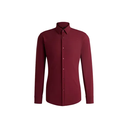 Hugo Boss Red Men's Shirts Hugo Boss Красные Мужские Рубашки