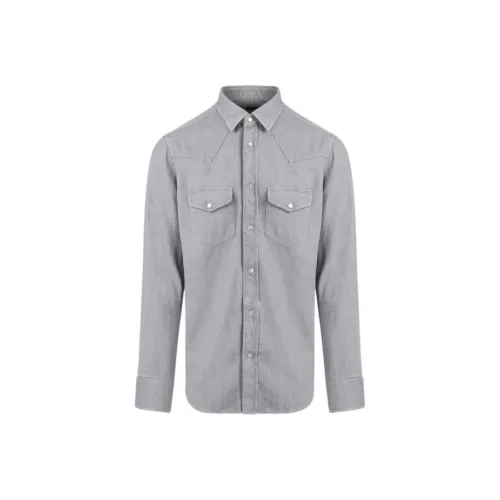 TOM FORD Рубашка Мужская Светло-Серый