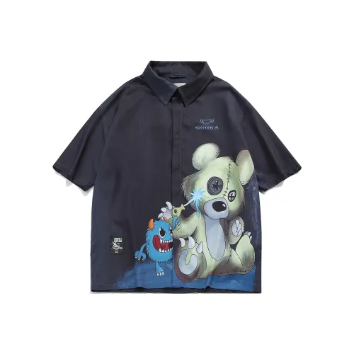 Guuka Темно-синие Мужские Рубашки