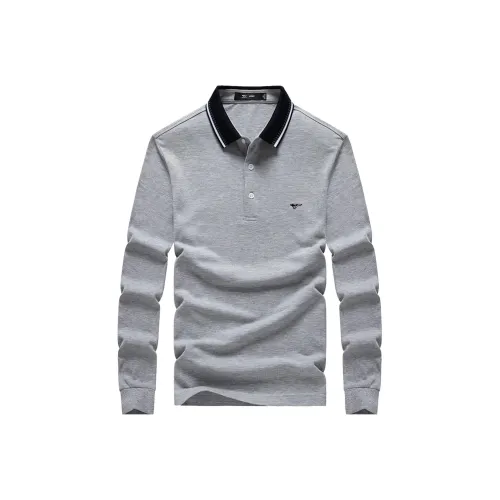 SEPTWOLVES Поло Мужское Светло-Серое