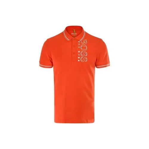 Hugo Boss Мужская поло оранжевого цвета