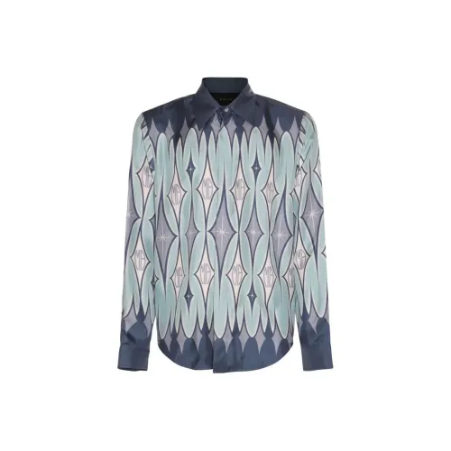 AMIRI Темно-синие мужские рубашки