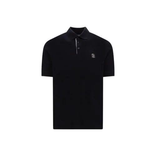 BRUNELLO CUCINELLI Черная мужская поло