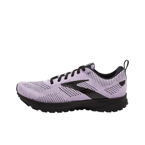 Brooks Revel 5 Slip-Resistant Abrasion-Resistant Low Top Casual Running Shoes Women's Light Purple Брэдс Revel 5 Slip-Resistant Abrasion-Resistant Низкий Топ Повседневные Беговые Кроссовки Женские Светлый Фиолетовый