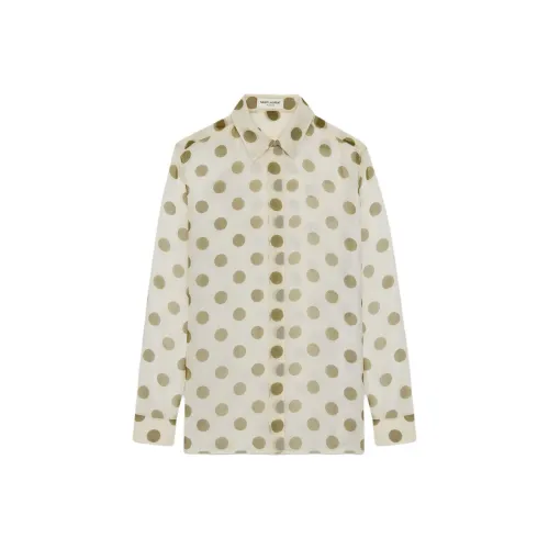 SAINT LAURENT Рубашка Мужская Мел