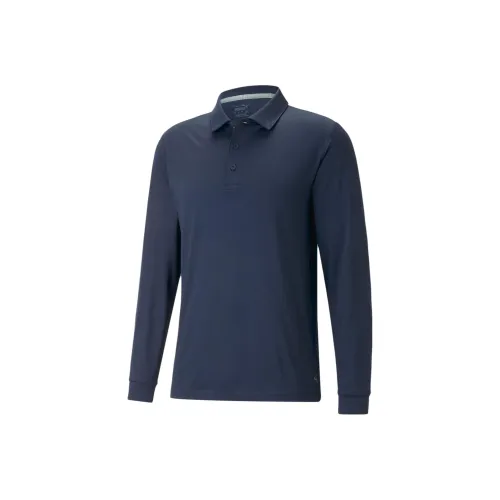 PUMA POLO DE GOLF À Manches Longues YouV Мужское Поло Мужское Темно-синий