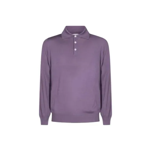 BRUNELLO CUCINELLI Мужская фиолетовая поло рубашка