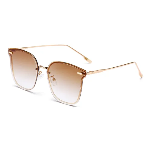 Wood Premium Alloy Square Sunglasses Women's