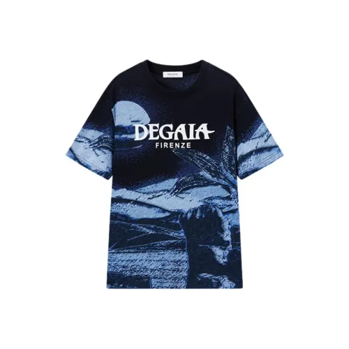 DEGAIA SS25 T-Shirt Мужская Темно-Джинсовый Синий Камуфляж