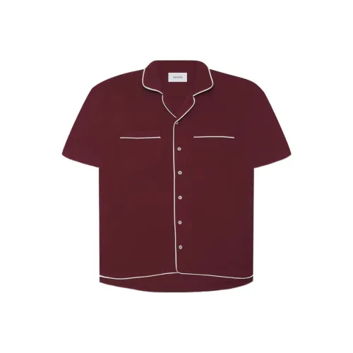 RHUDE Мужские рубашки бордового цвета