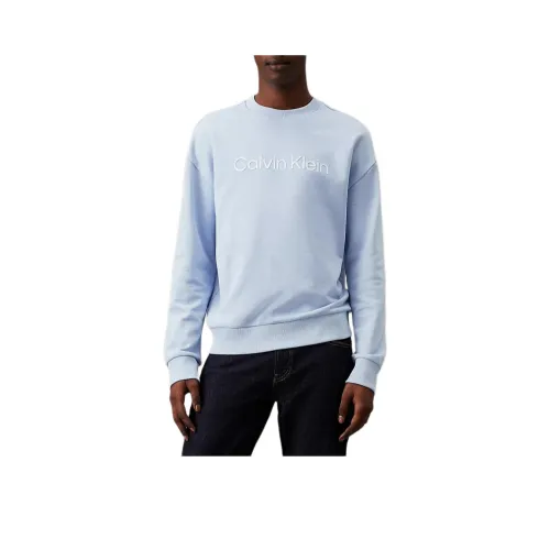 CALVIN KLEIN Свитшот Европейская версия Мужской Синий