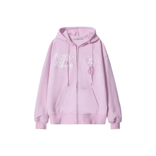 Rest Recreation LOGO Стич ZIP UP HOODIE Sweatshirt Unisex PINK Pink