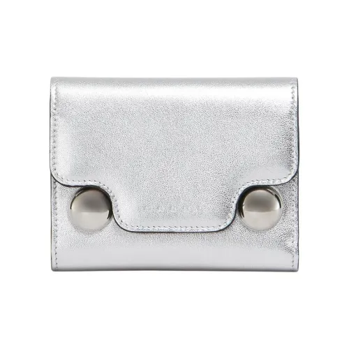 MARNI Trunkaroo Sheepskin Wallet Unisex Silver