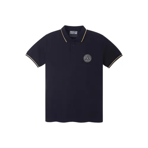 VERSACE JEANS COUTURE Мужская черная поло