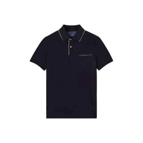 Loro Piana Мужская поло морского синего цвета