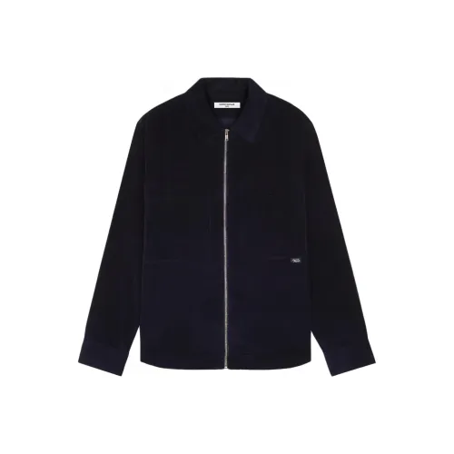 Maison Kitsune Мужские рубашки морского синего цвета