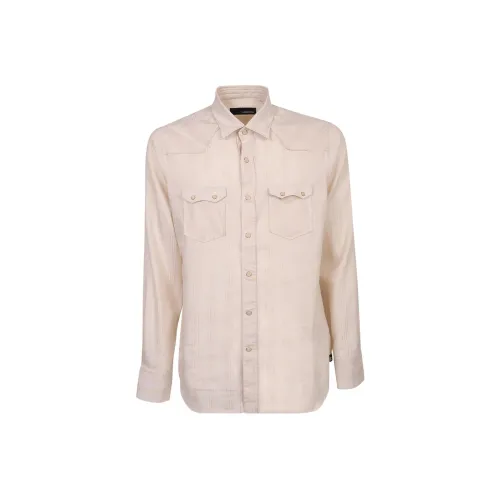 LARDINI Светло-янтарный Мужские Рубашки