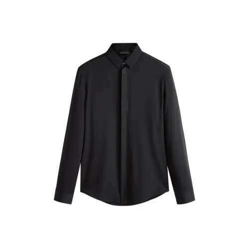 PEACEBIRD MEN Черный 1 Slim Fit Мужская Рубашка