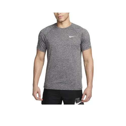 nike Dri FIT Sport Heathered Короткий рукав Hydroguard Плавательная рубашка T Рубашка Мужская Серый Вереск