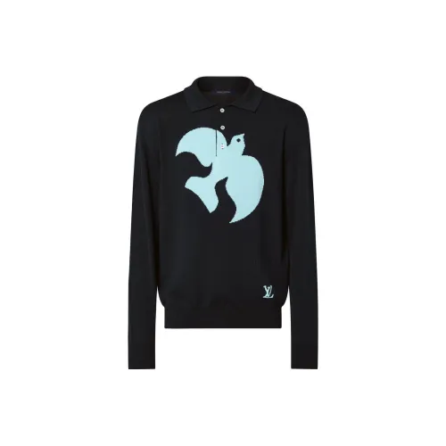 LOUIS VUITTON FW22 Поло Мужское Черное
