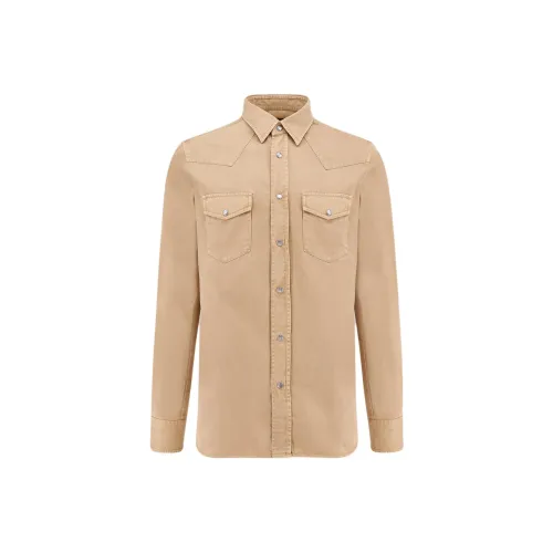 TOM FORD Khaki Мужские Рубашки