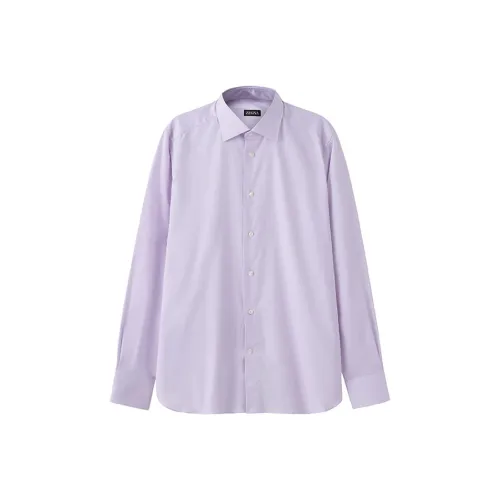Ermenegildo Zegna Светлый Дымчатый Розовый Мужские Рубашки