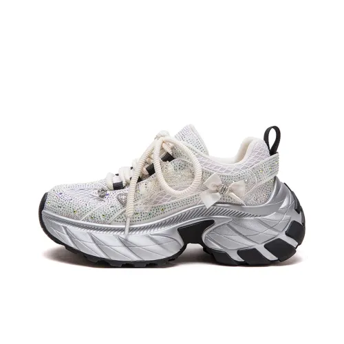 Chibang Легкий Низкий Топ Кроссовки с Толстой Подошвой Женские