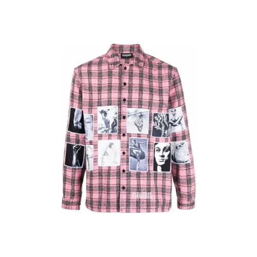 PLEASURES совместная брендированная Розовая Мужская Рубашка