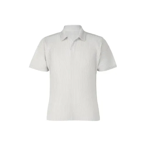 ISSEY MIYAKE Белая Мужская Рубашка Поло