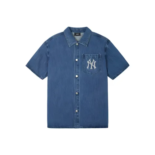 Mlb Base Logo New York Yankees SS24 Рубашка Унисекс Индиго