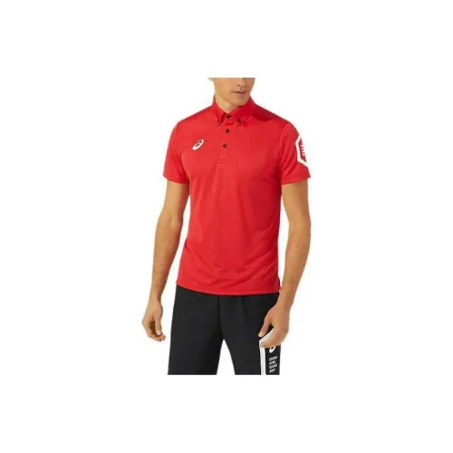 Asics Red Men's Polo