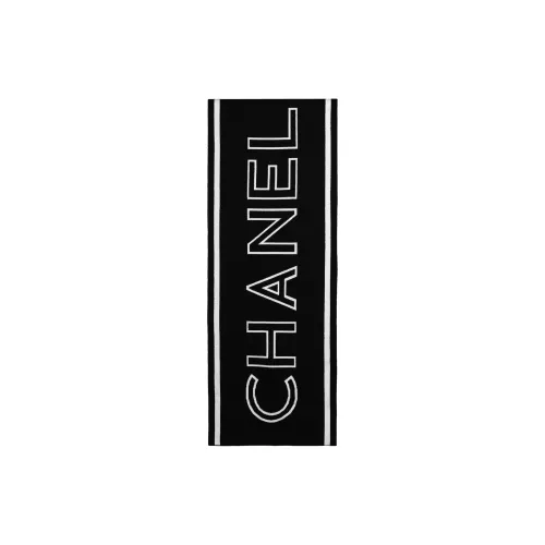 CHANEL Вязаные шарфы Унисекс Черный