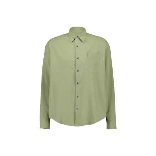 AMIPARIS AMI De Coeur Шалфейный Boxy Рубашка Мужской Шалфейно-зеленый
