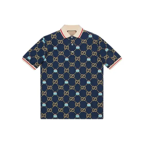 GUCCI SS23 Поло Мужское Темно-синий