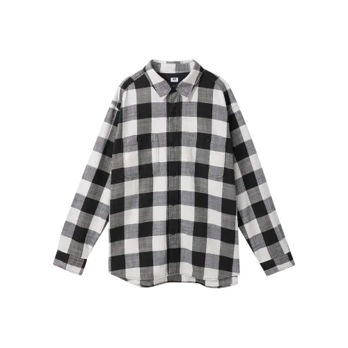 UNIQLO Сливочный Унисекс Рубашки