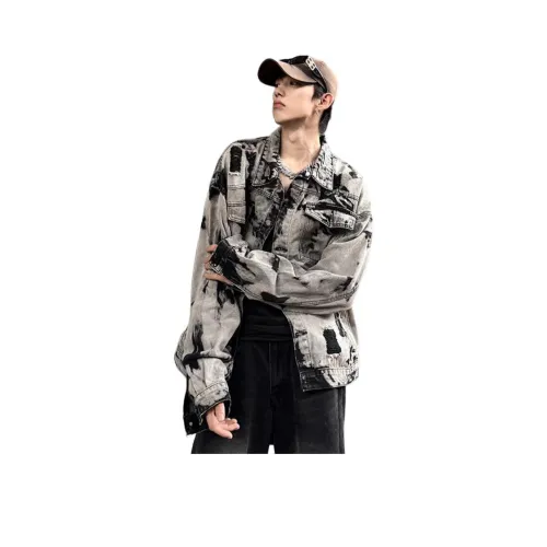 CORNILOT Denim Jacket Unisex Black Gray CORNILOT Деним Куртка Унисекс Черный Серый
