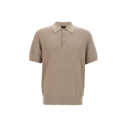 Brioni Мужская рубашка polo коричневого цвета