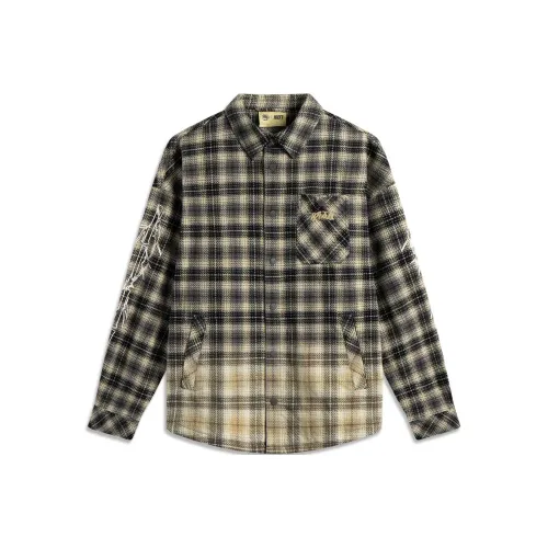 LINING Basketball Collection Rebel Collection Рубашка Мужская Угольный Дым Серый Клетка