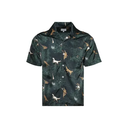 RHUDE Зеленые Мужские Рубашки