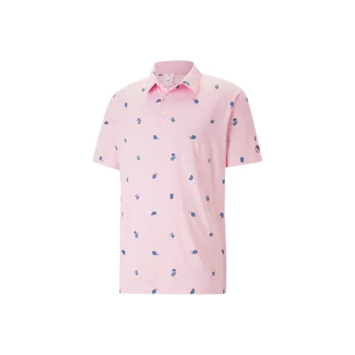 PUMA CLASSICS+ ARNOLD PALMER CLOUDSPUN Citrus GOLF Поло Мужское Поло Мужское Розовый Синий