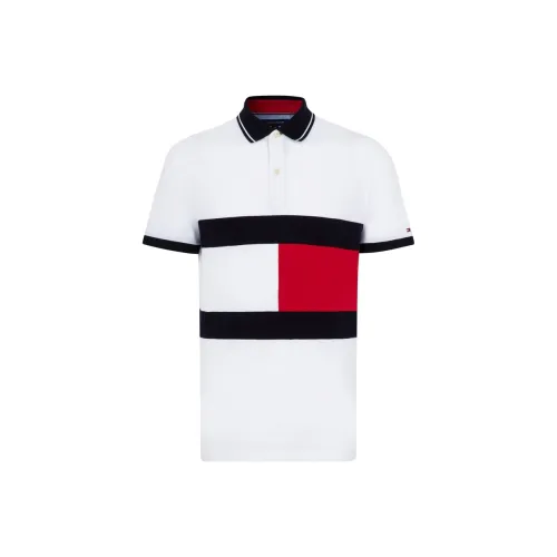 Tommy Hilfiger Красный, Белый, Синий и Многоцветный YBR Мужская Поло